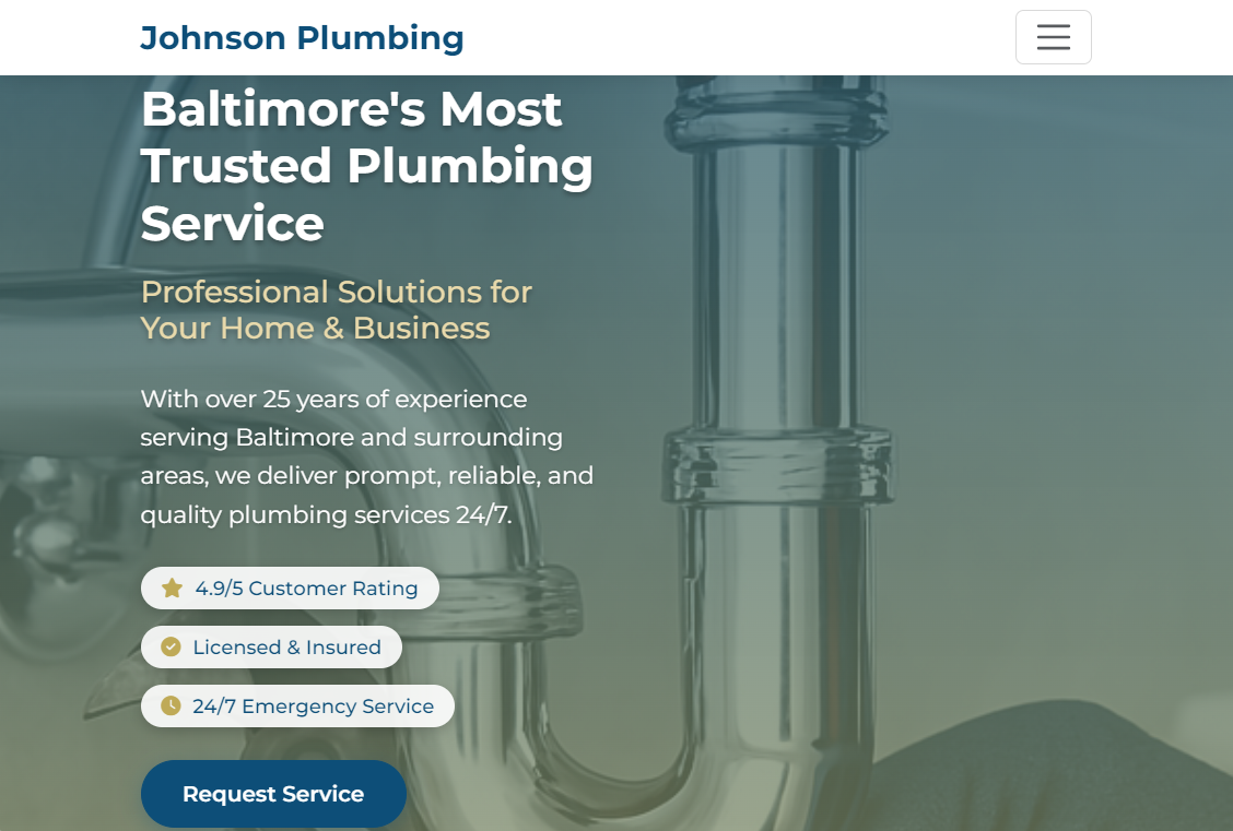 Johnson Plumbing Website Redesign