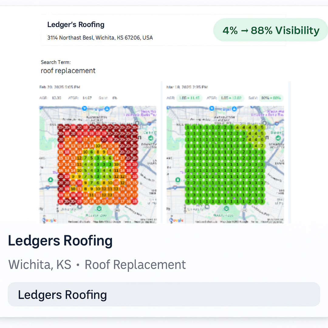 Ledgers Roofing SEO Visibility Improvement